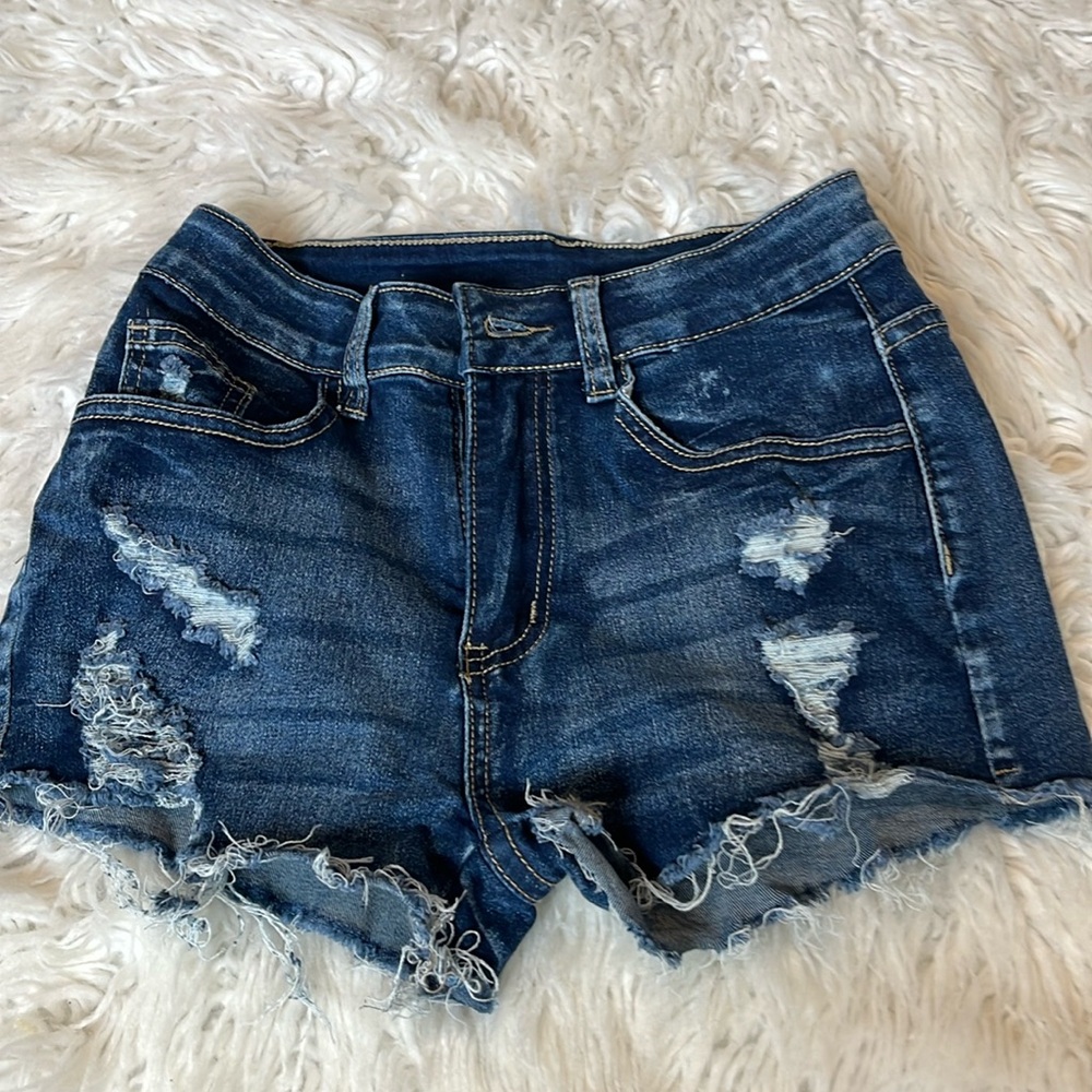 Dark blue rip shorts for juniors. Size XS.